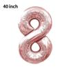 Novo Balão Digital Grande de 40 polegadas Versão Americana 0-9 Imitação de Alumínio Americano Balão para Arranjo de Festa de Aniversário Festa de Balões