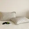 Par de Fundas de Almohada de Algodón Puro, Gasa de Algodón Puro, Anti-Aceite para la Cabeza, Absorbentes de Sudor y Transpirables, para Adultos, Antideslizantes y que no se caen