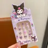 Lindas Pegatinas para Uñas Sanrio para Niños, Pegatinas de Uñas Desgastables, Parches para Uñas de Kuromi, Juguetes de Dibujos Animados para Niños
