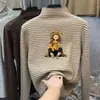 Ropa interior térmica de forro polar para niñas con cuello semi-alto, nueva colección Otoño/Invierno, ropa interior casual de otoño, top a rayas cálido para niñas