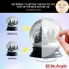 Impresión Plana Transfronteriza 2D Plano Globo de Nieve Giratorio 360, con Pinos y Copos de Nieve Brillantes