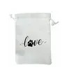 Bolsa de Lino con Cordón Estampado de Huella de Pata de Mascota Amor Exclusiva Transfronteriza Bolsa de Almacenamiento de Comercio Exterior Bolsa de Embalaje para Regalo