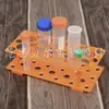 Rack de Plástico para Tubos de Centrífuga 10ml/15ml/50ml Desmontable Doble Uso Multifuncional Rack para Tubos de Ensayo 17mm/30mm Cuatro Lados