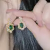 Conjunto de Moda Versa Jewelry Banhado a Ouro Pingente Imitação Tan Sangbao Brincos Anel Conjunto de Quatro
