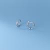 Aretes de Diamantes Relámpago de Plata Aerchi S925 Estilo K Pequeños Frescos Simples Compactos Joyería de Verano para la Oreja M00239