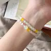 Pulseira de Pedra de Uva Natural para Mulheres com Pedra Olho de Gato Branco e Ágata Amarela Simples e Versátil Estilo Chinês Joias de Cristal Atacado