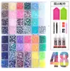 Atacado best-seller transfronteiriço 48 cores 60 cores strass de fundo plano 15 grades 40 grades conjunto de strass de resina strass AB acessórios de decoração para nail art