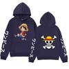 Suéter de una pieza para hombre transfronterizo 2021 con estampado de Lufei, sudadera con capucha de anime Street Tide, suéter de otoño e invierno con felpa