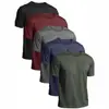 Top de verano para hombre transfronterizo estilo americano simple de secado rápido de manga corta versátil moda casual color liso cuello redondo moderno venta al por mayor