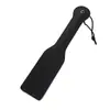 Juguete Sexual Látigo de Mano Cuero Negro Madera Antigua Más Mango Grueso Retro Madera Mango de Madera Racket de Madera Madera Maciza Doble Capa