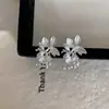 Diseño Francés, Pendientes de Flor Suaves y Personalizados para Mujer, Pendientes Metálicos Mate Retro de Nuevo Estilo Chino Geniales