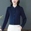 Toma real principios de otoño 2024 nuevo top de manga larga estilo extranjero temperamento que reduce la edad cuello redondo camisa para mujer talla grande