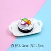 Pegatinas para refrigerador de sushi con algas y caviar, accesorios para casitas de juego, crema, pegamento, accesorios de resina, comida para jugar al por mayor