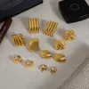 Jieding Brincos de Ouro em Aço Inoxidável Europeu e Americano Brincos de Zircônia Brincos de Aço Titânio Cruzamento de Fronteiras Joias 18K Elementos Geométricos