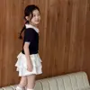Faldas de Moda para Niñas, Ropa de Verano, Nuevos Estilos para Niños y Niñas, Polos Casuales Estilo Preppy, Conjuntos Dulces