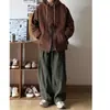 Pantalones Casuales de Trabajo Retro de Color Sólido Estilo Japonés para Niños Primavera y Otoño 2025 Pantalones Largos Holgados de Pierna Ancha para Combinar con Todo con Cintura Holgada