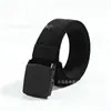 Cinturón Táctico de Entrenamiento para Exteriores Cinturón Grueso de Lona de Nylon sin Hebilla Ovalada de Metal Cinturón Deportivo Casual para Hombres