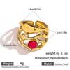 Anillo de Acero Inoxidable con Piedra Natural Estilo Retro Francés, Venta Caliente Europea y Americana, Acero de Titanio, No se Desvanece, Lujo Ligero, Anillo de Gama Alta