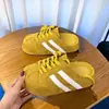 Mules de punta abierta para mujer para uso en exteriores, nuevos zapatos de entrenamiento vintage alemanes otoño 2026, cómodos zapatos sin cordones de suela gruesa sin tacón