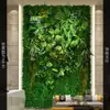 Muro Vegetal Transfronterizo, Muro Vegetal Artificial Tridimensional Simulado de Gama Alta, Decoración de Flores Artificiales, Fondo Verde, Muro de Césped Famoso en Internet