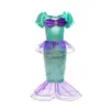 Comércio Exterior Transfronteiriço Vestido Sereia Ariel para Meninas Vestido de Princesa Fantasia de Halloween para Performance Infantil