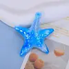 Nuevos Accesorios de Resina de Estrella de Mar Coloridos Brillo Fino Estrella de Cinco Puntas Pinza para el Cabello DIY Adorno para Goma de Pelo Accesorios de Pegamento Crema
