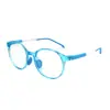 Lote Mixto de Monturas de Gafas Ultra Ligeras Tr90 para Niños y Niñas Estudiantes, Monturas para Gafas de Miopía, Almohadillas Nasales de Silicona, Gafas Planas
