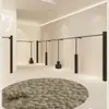 Estante de Exhibición para Tienda de Ropa Perchero de Pared Estante de Pared de Hierro Forjado Negro para Tiendas de Ropa de Hombre y Mujer Exhibición de Pared