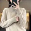 Suéter de punto pullover listo para usar de cuello alto medio transfronterizo 2023 de máxima calidad, forro polar Andy, capa base de manga larga otoño/invierno, estilo nuevo