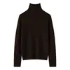 Ideas de Nicho Suéter de Lana de Gasa Colorida de Cuello Alto y Manga Raglán Tejido de Textura Única para Otoño/Invierno Ropa Versátil y Elegante para Mujer