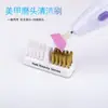 Brocha Limpiadora para Brocas de Uñas al por Mayor Brocha para Polvo Brocha Metálica Un Cepillo Dos Usos Cable de Acero Pegamento Cabello Cabezal de Cepillo