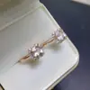 Anel de Morganita Natural, Alta Clareza, Fogo Brilhante, Pedra Solta Tamanho 6mm, Exquisitamente Cravejado em Prata Esterlina 925