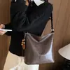 Bolso de hombro y bandolera versátil de moda para mujer Melard, bolso tipo cubo vintage de alta gama, bolso tote para el trabajo