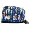 Gorro Quirúrgico Estampado de Algodón Ajustable Bolsa para Cabello Largo de Mujer Gorro Dentista Clínica Dental Gorro Esmerilado Comercio Exterior para Hombres