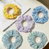 Gomas para el Cabello con Textura Arrugada Floral Frutal Lindo Bloqueo de Color Cuerdas para el Cabello para Cola de Caballo Suministro al por Mayor Directo del Fabricante