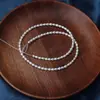 Cuentas de Perlas de Agua Dulce Naturales tipo Mijo, Lisas y Rentables, de 3-3.5mm con Brillo Fuerte, un Hilo de aproximadamente 37cm de Largo, unas 80 Piezas