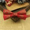 Gravata borboleta masculina estilo coreano casual noivo casamento feminino laço vermelho floral distinto algodão tingimento