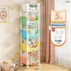 Estante de almacenamiento de macarrón de dibujos animados para dormitorio y sala de estar, estante de carrito multiusos con ruedas para snacks, disponible en varios colores, de pie