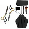 Venta al por mayor de fábrica juego de tijeras para cortar el pelo de 6 pulgadas tijeras profesionales dentadas tijeras finas para salón de belleza tijeras finas de gama media