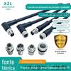 Novo Modelo no Mercado Conector M8 Sensor Plugue à Prova d'Água 4 Pinos 5 Furos Moldagem por Injeção com Fio 2m Conector com Base Flangeada