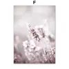 Póster Nórdico Flor Rosa Flor de Cerezo Rosa Peonía Arte de Pared Pintura en Lienzo Imagen de Pared Pintura Decorativa para Sala de Estar Núcleo