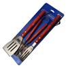 Amazon Special Barbecue Garfo Pá Ferramenta Combinação Aço Inoxidável Grande Cabo de Madeira Gravata Cartão Conjunto de 3 Peças terno