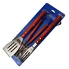 Atacado de Fábrica Aço Inoxidável Ferramentas para Churrasco ao Ar Livre Conjunto de 6 Peças Bolsa com Alça de Madeira Pronta Ferramentas para Churrasco Atacado