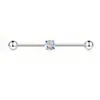 Novos Brincos de Tarraxa de Furo Único em Aço Inoxidável Transfronteiriços com Design de Piercing, Estilo Europeu e Americano de Alta Qualidade, Brincos Minimalistas com um Furo, Ponte de Orelha Dupla