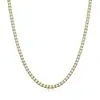 Collar de Tenis de Moissanita Plata de Ley S925 Estilo Europeo y Americano Hip-Hop Versátil Joyería de Alta Gama Hip-Hop Europeo y Americano Versátil