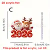 Colgante de Acrílico 2D Celebración de Ternero Navideño Transfronterizo Colgante para Espejo Retrovisor de Coche Decoración de Regalo Festivo