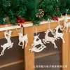 Decoraciones navideñas transfronterizas, colgantes de renos navideños con purpurina, adornos para árbol de Navidad, decoración de ambiente festivo para interiores