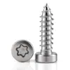 Tornillos Autorroscantes para Madera de Acero Inoxidable 304, Cabeza Cilíndrica Delgada, Cabeza de Copa Torx Interno, Cola Puntiaguda, Sujetadores, M2-M8