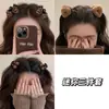 Pinza de Agarre Pequeña con Flequillo Lateral Estampado de Leopardo Pinza para el Cabello con Lazo para Mujer 2025 Nuevo Pinza de Cabeza de Princesa de Gama Alta Otoño e Invierno