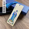 Marcador de Livro de Bambu Série Estátua de Buda Presente Lembrança Cultural Criativo Madeira Criativo Cultura Clássica Estátua de Bodhi Placa de Bambu Madeira